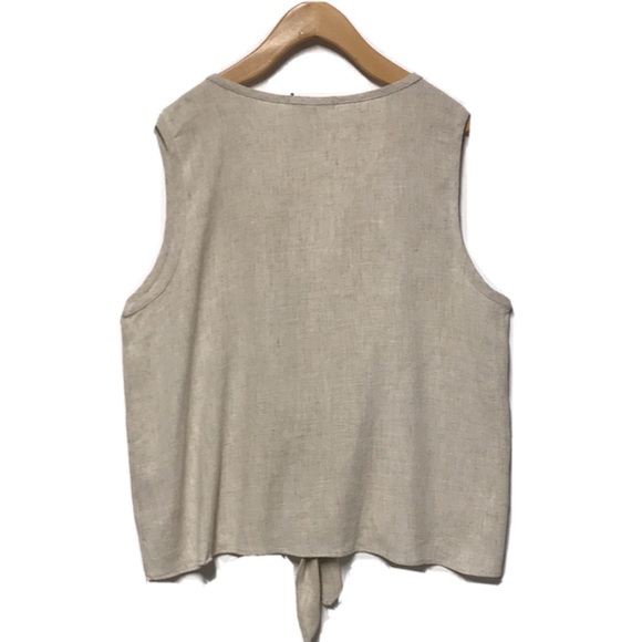 NWT GREEN ENVELOPE Los Angeles Linen Blouse - Picture 2 of 7